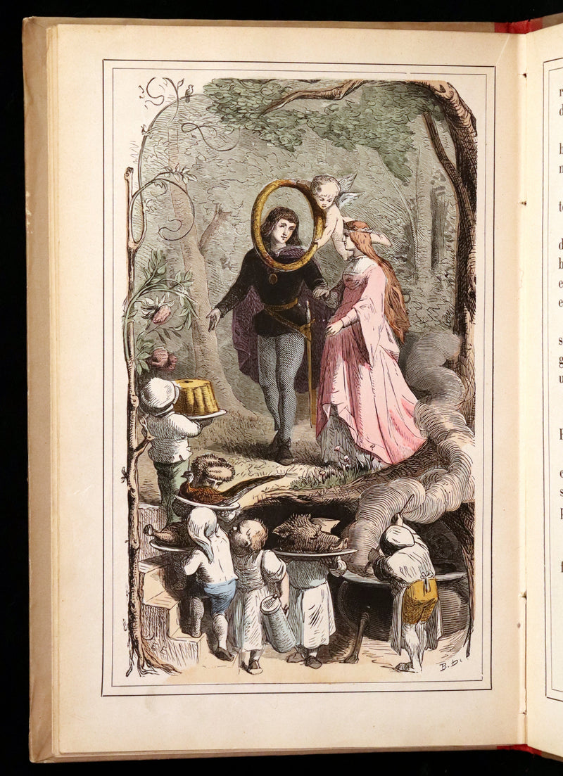 1890 Scarce color illustrated French Book - FAIRY TALES by Charles Perrault - Contes de Fees.