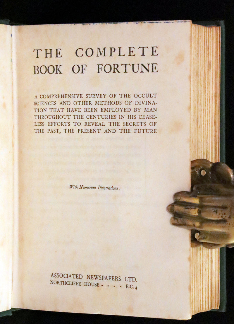 1930 Rare Book - The Complete Book of Fortune A Comprehensive Survey Of The Occult Sciences & Other Methods Of Divination.