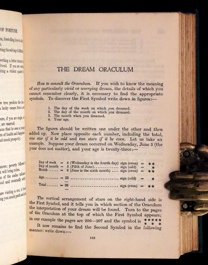 1930 Rare Book - The Complete Book of Fortune A Comprehensive Survey Of The Occult Sciences & Other Methods Of Divination.