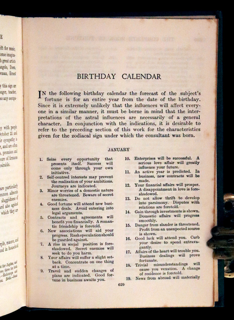 1930 Rare Book - The Complete Book of Fortune A Comprehensive Survey Of The Occult Sciences & Other Methods Of Divination.