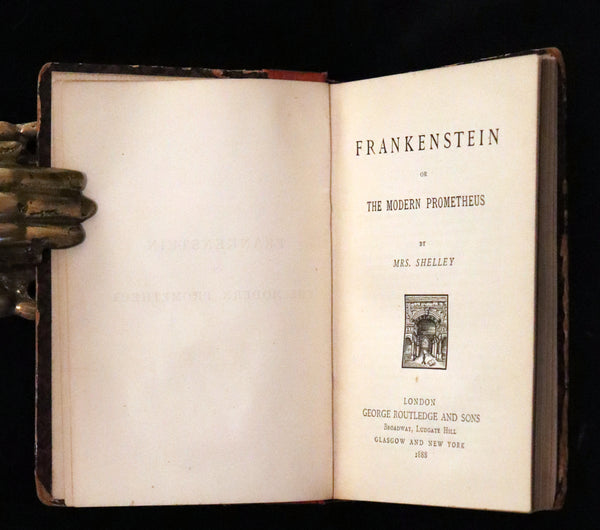 1888 Rare Early Edition - FRANKENSTEIN or The Modern Prometheus by Mary Shelley.