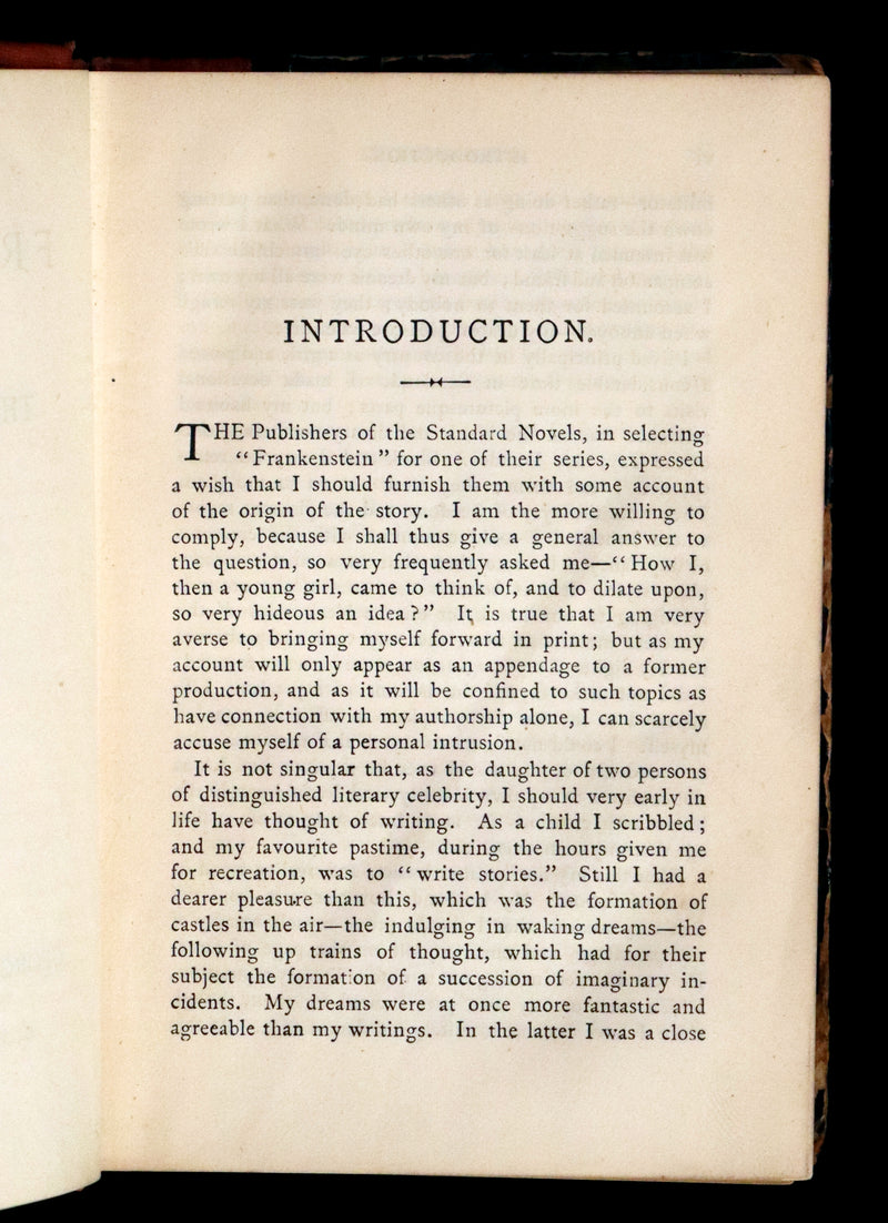 1888 Rare Early Edition - FRANKENSTEIN or The Modern Prometheus by Mary Shelley.