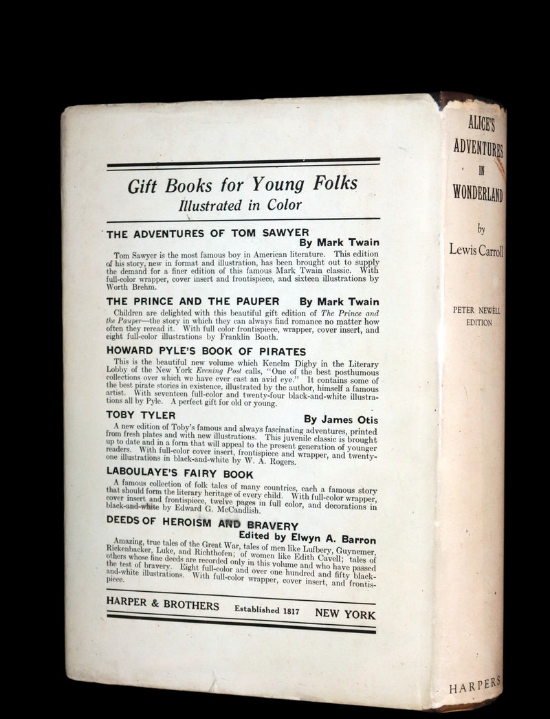 1901 Scarce in Dust Jacket - Alice's Adventures in Wonderland by Lewis Carroll illustrated by Peter Newell.