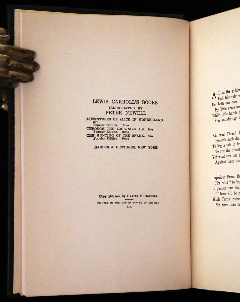 1901 Scarce in Dust Jacket - Alice's Adventures in Wonderland by Lewis Carroll illustrated by Peter Newell.