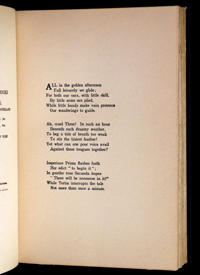 1901 Scarce in Dust Jacket - Alice's Adventures in Wonderland by Lewis Carroll illustrated by Peter Newell.