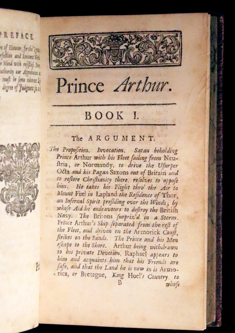 1714 Scarce  Book - Prince ARTHUR An Heroick Poem by Sir Richard Blackmore. KING ARTHUR.