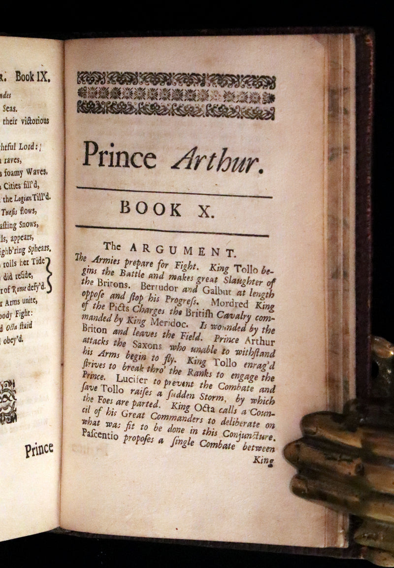 1714 Scarce  Book - Prince ARTHUR An Heroick Poem by Sir Richard Blackmore. KING ARTHUR.