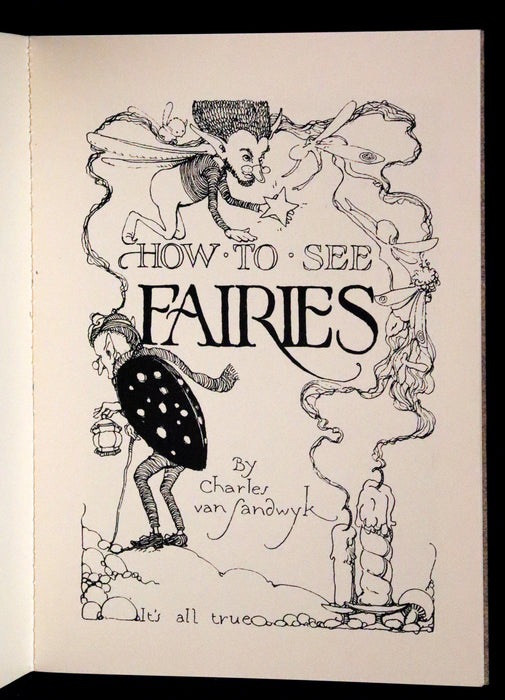 1993 Scarce Signed First Edition - How to See Fairies (Fairy Press) by Charles van Sandwyk.