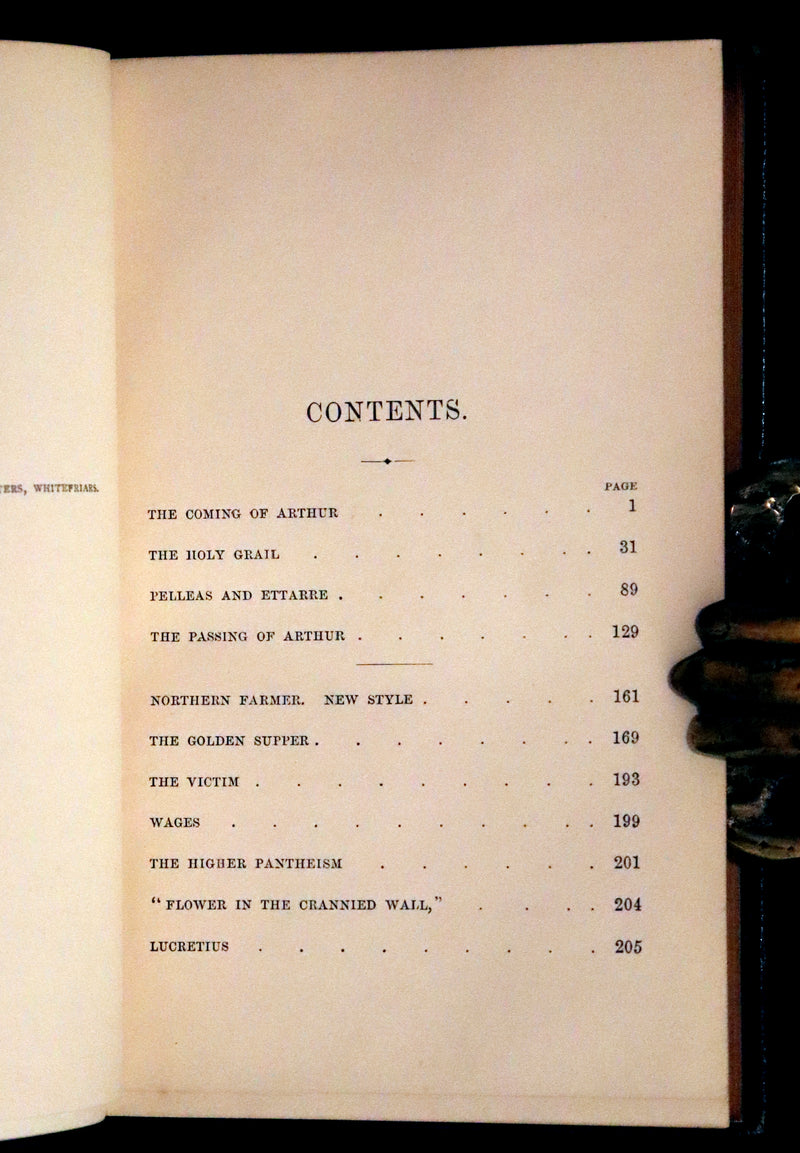 1870 Rare First Edition - Legend of King Arthur & The Holy Grail by Alfred Tennyson.