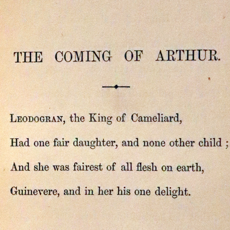 1870 Rare First Edition - Legend of King Arthur & The Holy Grail by Alfred Tennyson.