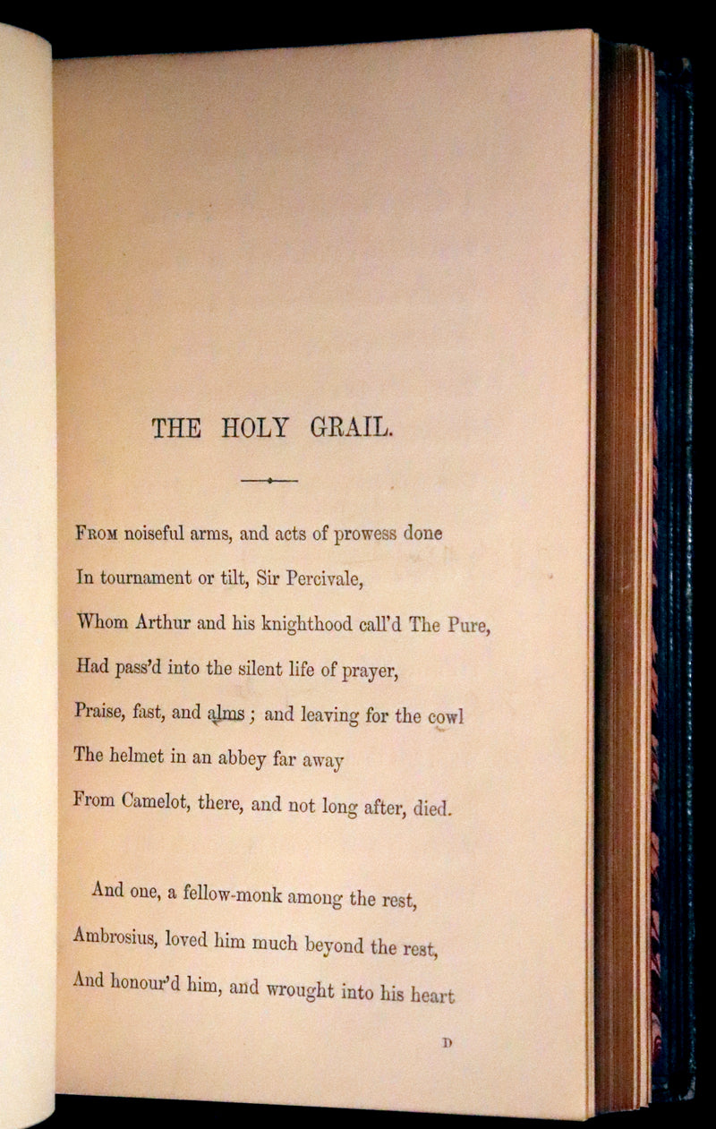 1870 Rare First Edition - Legend of King Arthur & The Holy Grail by Alfred Tennyson.