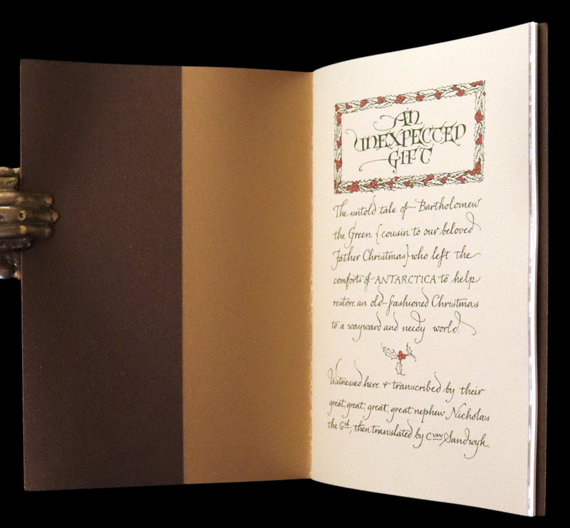 2013 Scarce Signed Deluxe Edition - An Unexpected Gift, A Christmas Tale by Charles van Sandwyk.