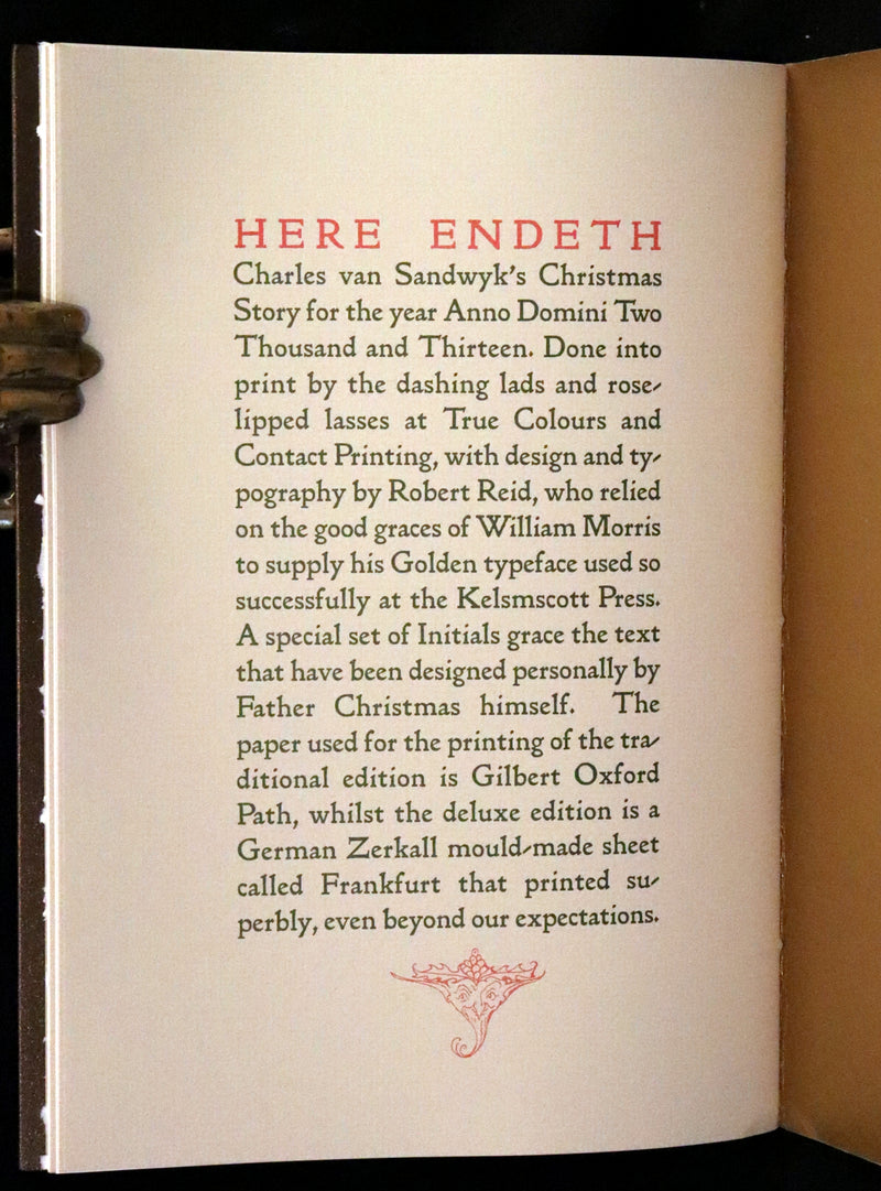 2013 Scarce Signed Deluxe Edition - An Unexpected Gift, A Christmas Tale by Charles van Sandwyk.