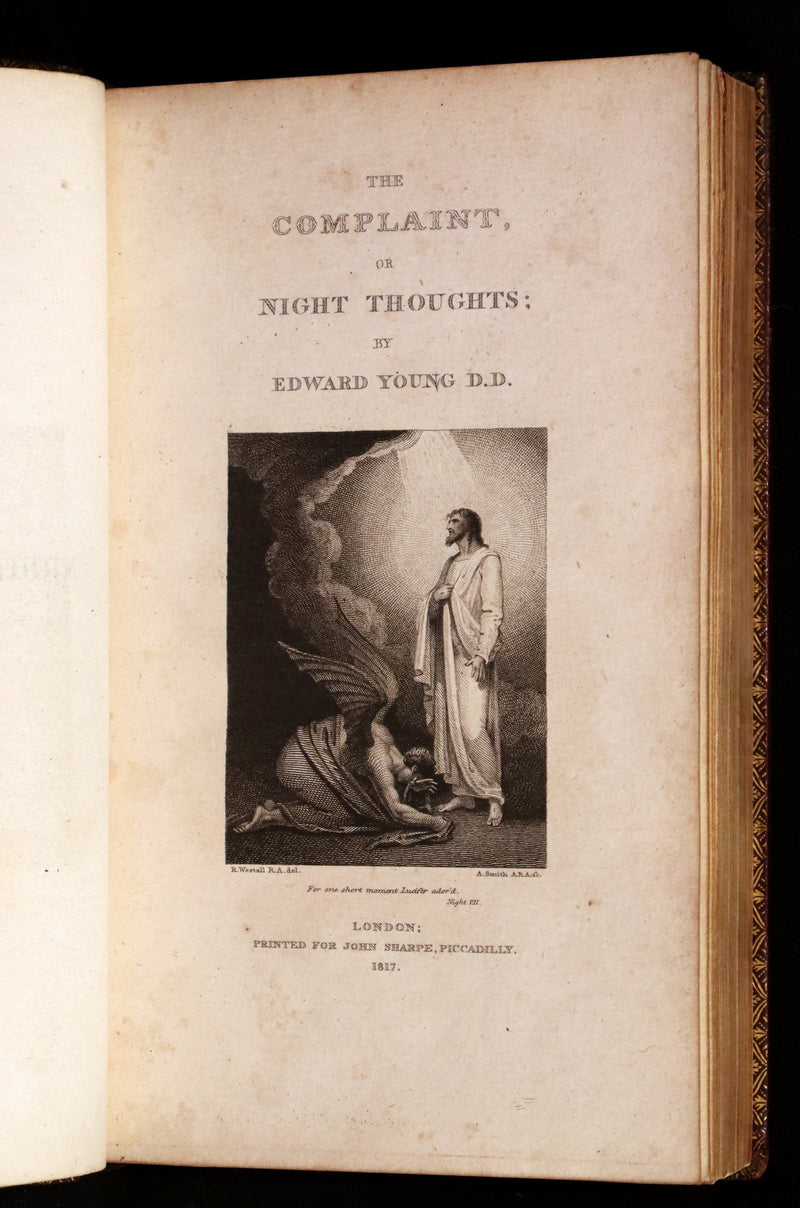 1817 Rare Illustrated Edition ~ The Complaint; or, Night Thoughts on Life, Death, and Immortality by Edward Young.