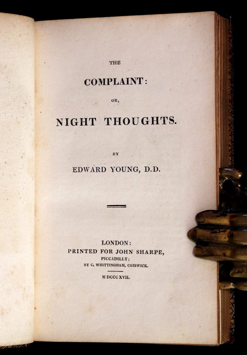1817 Rare Illustrated Edition ~ The Complaint; or, Night Thoughts on Life, Death, and Immortality by Edward Young.