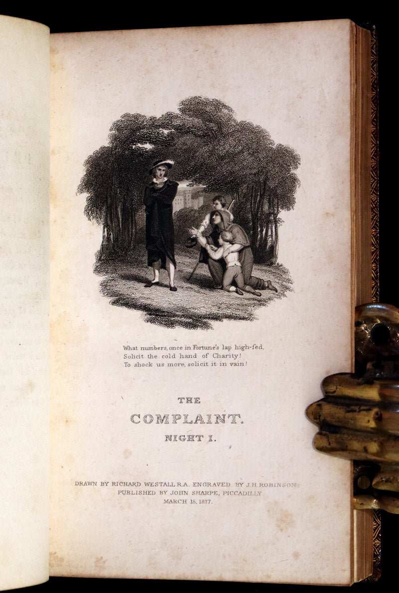 1817 Rare Illustrated Edition ~ The Complaint; or, Night Thoughts on Life, Death, and Immortality by Edward Young.