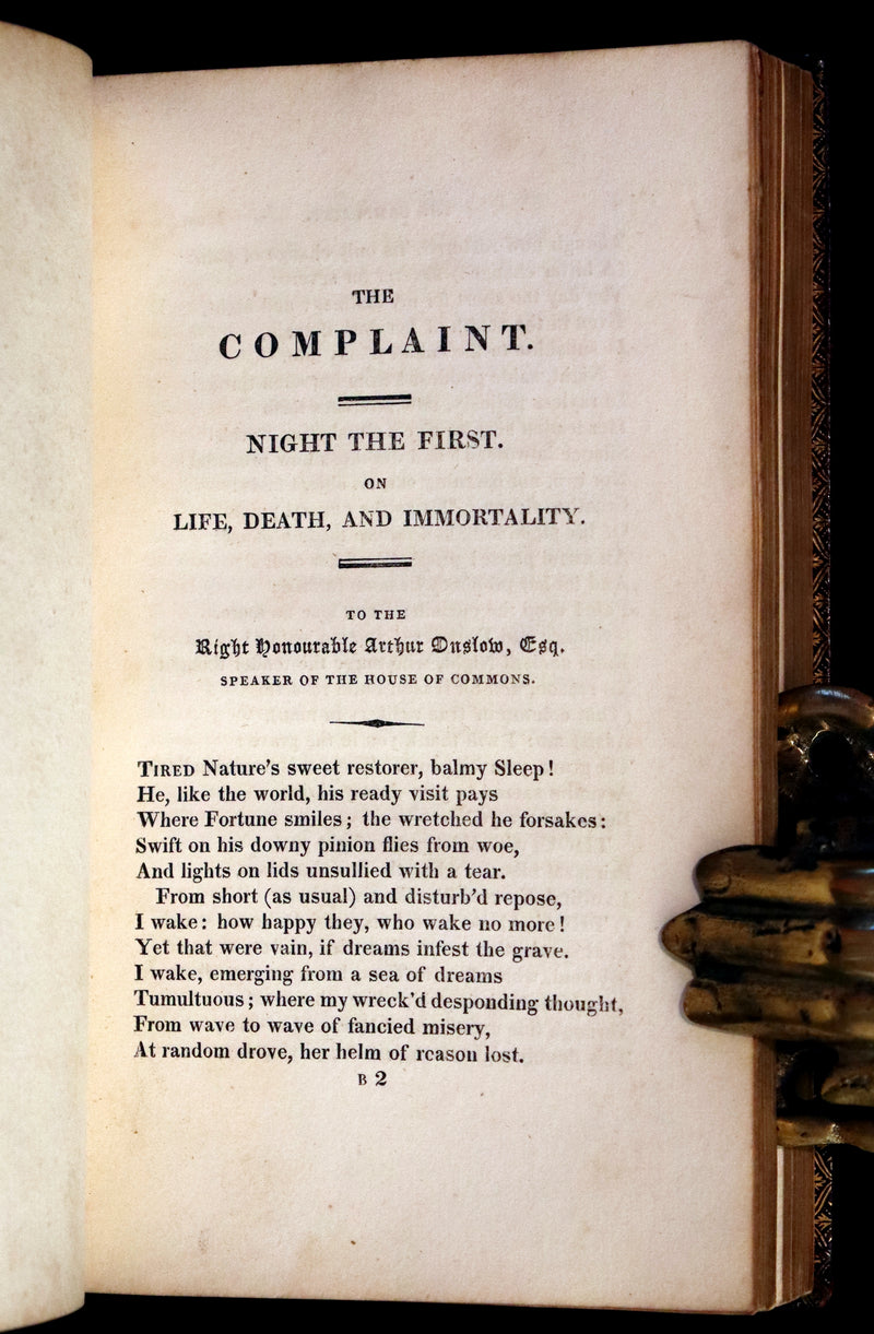 1817 Rare Illustrated Edition ~ The Complaint; or, Night Thoughts on Life, Death, and Immortality by Edward Young.