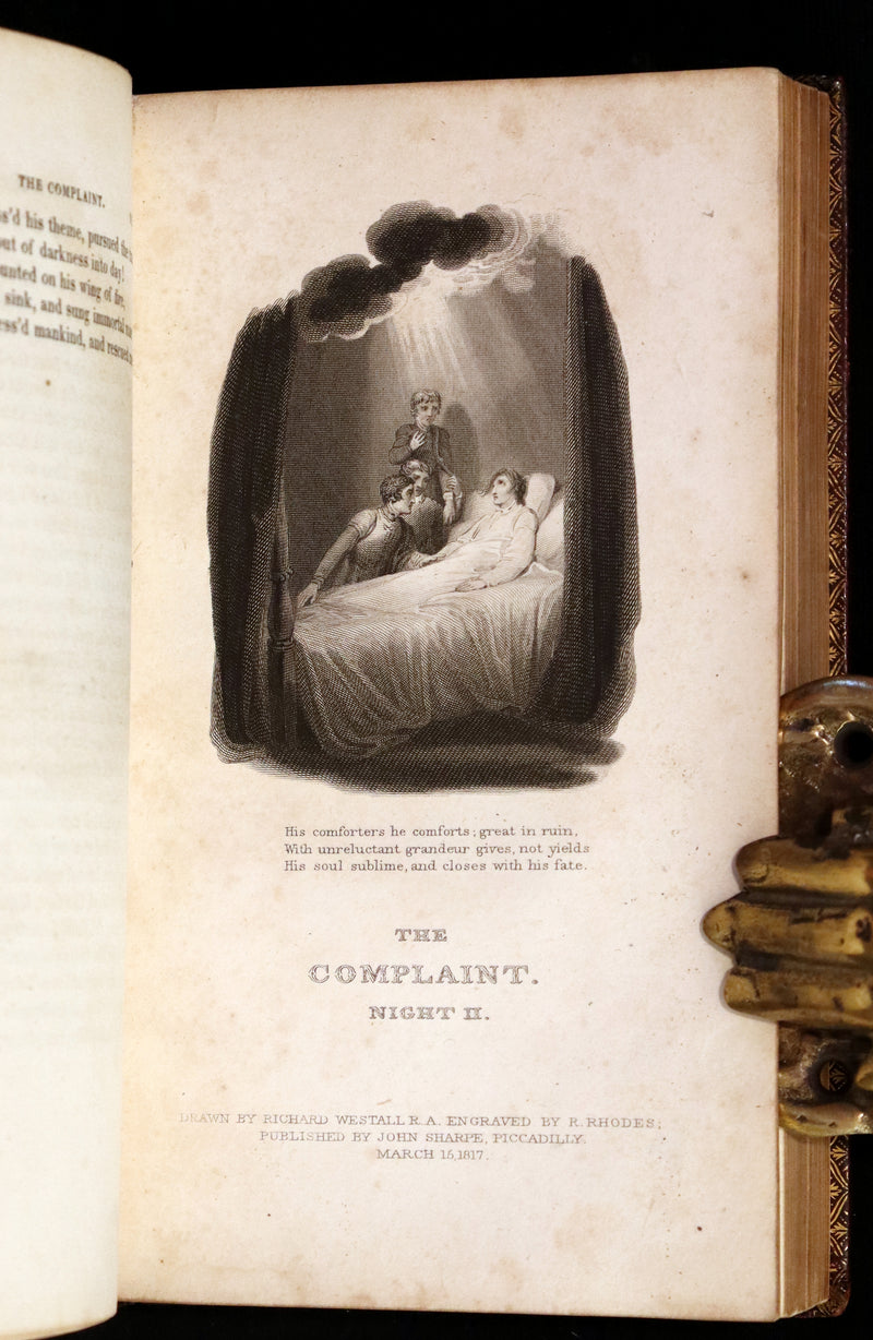 1817 Rare Illustrated Edition ~ The Complaint; or, Night Thoughts on Life, Death, and Immortality by Edward Young.