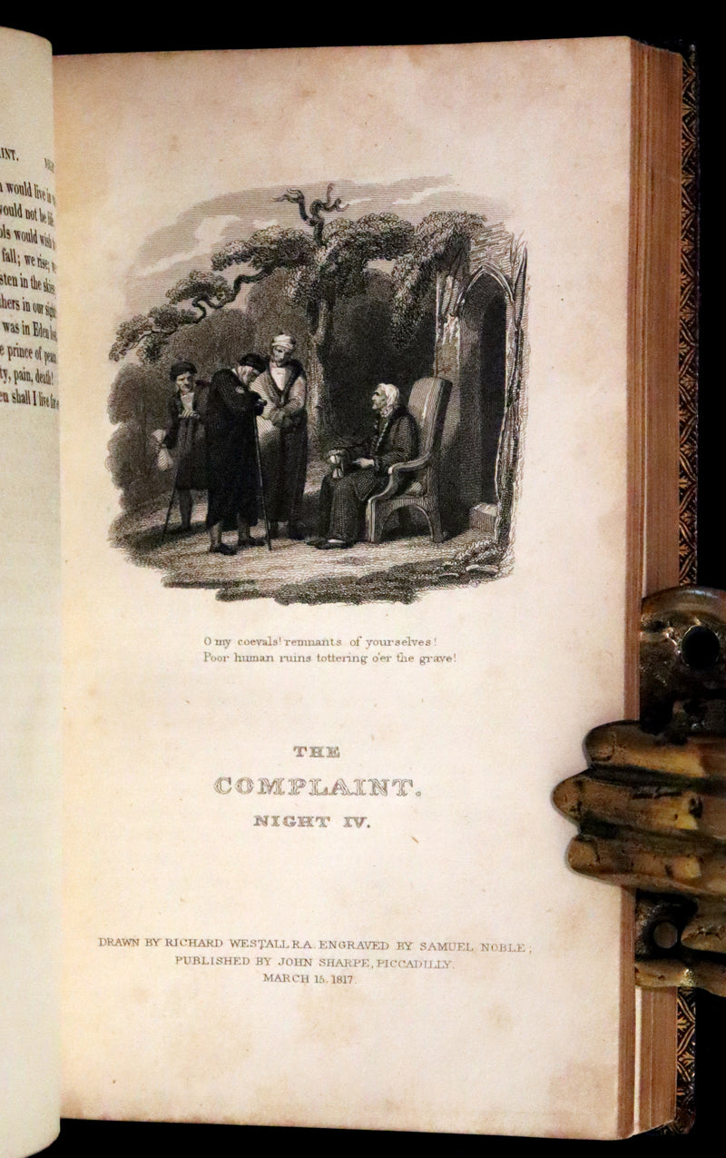 1817 Rare Illustrated Edition ~ The Complaint; or, Night Thoughts on Life, Death, and Immortality by Edward Young.