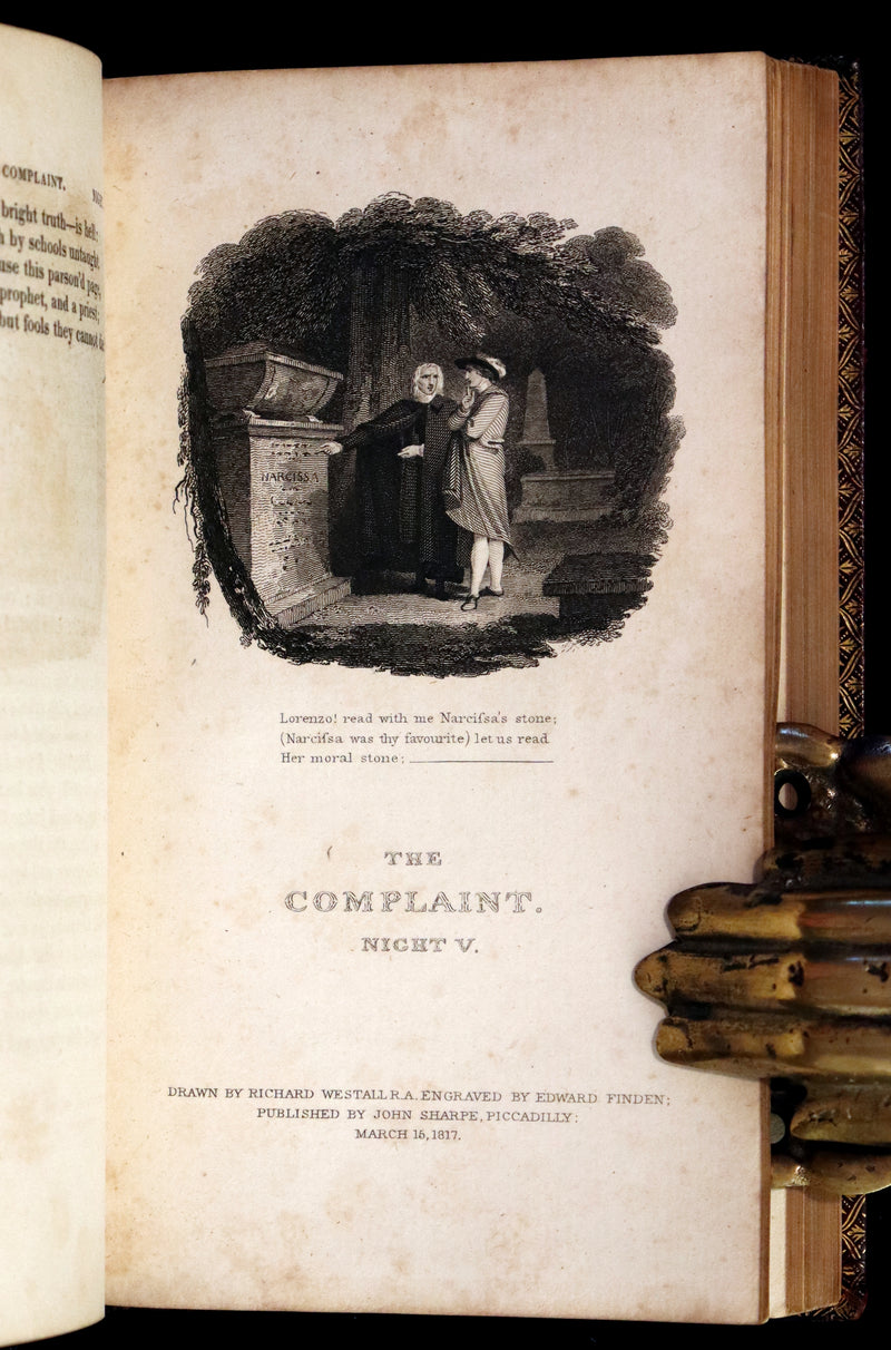 1817 Rare Illustrated Edition ~ The Complaint; or, Night Thoughts on Life, Death, and Immortality by Edward Young.
