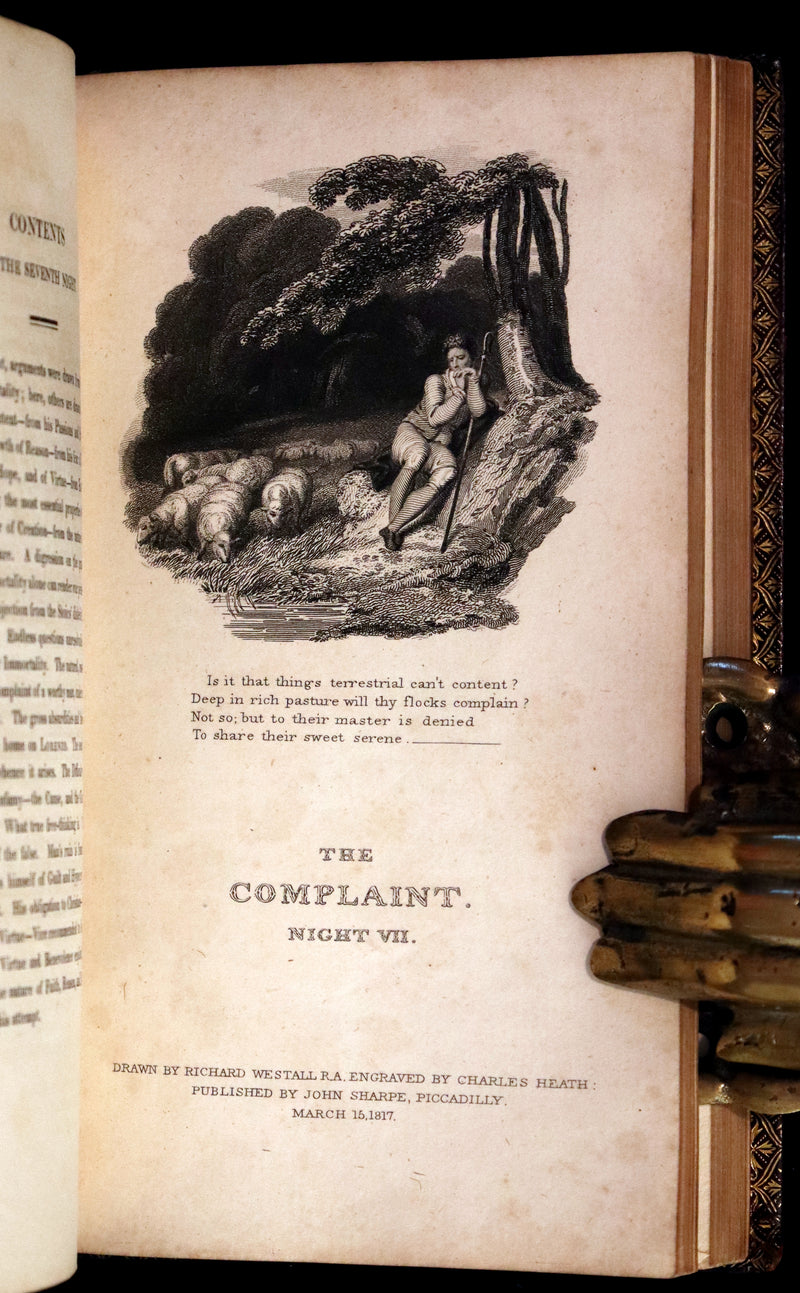 1817 Rare Illustrated Edition ~ The Complaint; or, Night Thoughts on Life, Death, and Immortality by Edward Young.
