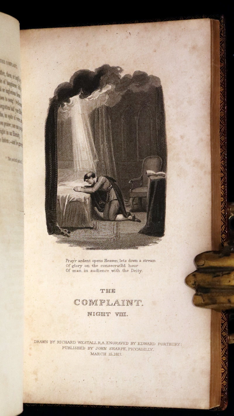 1817 Rare Illustrated Edition ~ The Complaint; or, Night Thoughts on Life, Death, and Immortality by Edward Young.