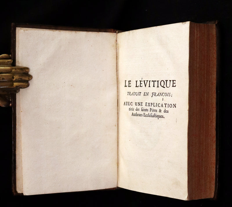 1690 Rare Latin French Bible - The Book of Exodus and Leviticus - L'Exode et Le Levitique.
