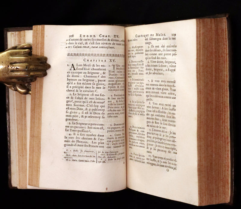 1690 Rare Latin French Bible - The Book of Exodus and Leviticus - L'Exode et Le Levitique.