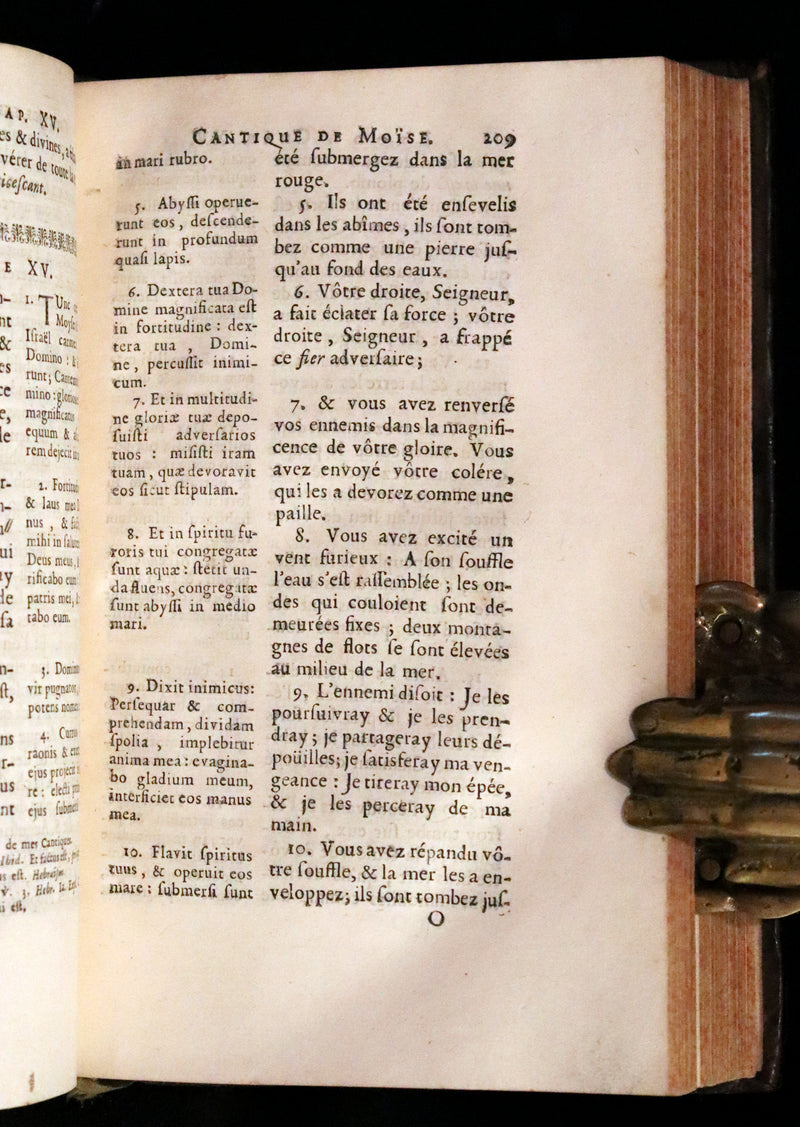 1690 Rare Latin French Bible - The Book of Exodus and Leviticus - L'Exode et Le Levitique.