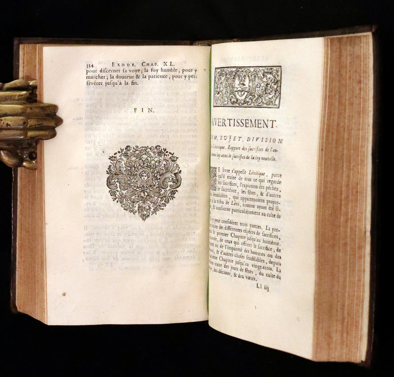 1690 Rare Latin French Bible - The Book of Exodus and Leviticus - L'Exode et Le Levitique.