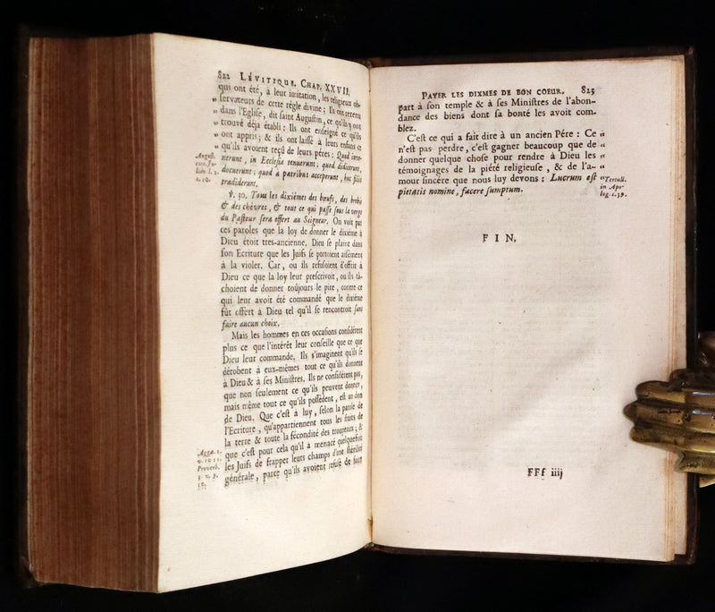 1690 Rare Latin French Bible - The Book of Exodus and Leviticus - L'Exode et Le Levitique.