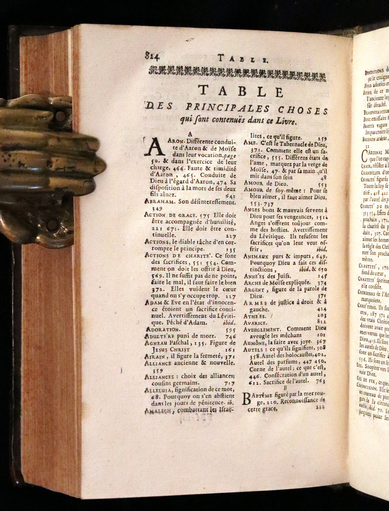 1690 Rare Latin French Bible - The Book of Exodus and Leviticus - L'Exode et Le Levitique.