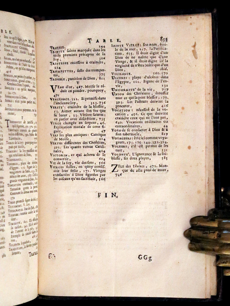 1690 Rare Latin French Bible - The Book of Exodus and Leviticus - L'Exode et Le Levitique.
