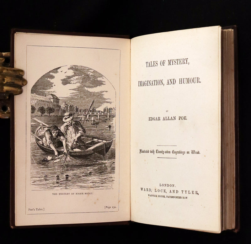 1878 Scarce Book - Edgar Allan POE Tales of Mystery, Imagination, and Humour. Illustrated.