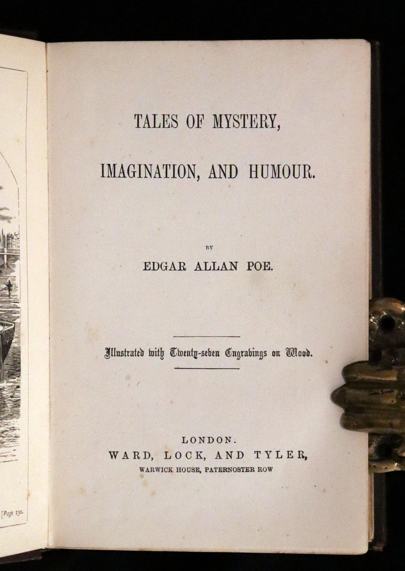 1878 Scarce Book - Edgar Allan POE Tales of Mystery, Imagination, and Humour. Illustrated.