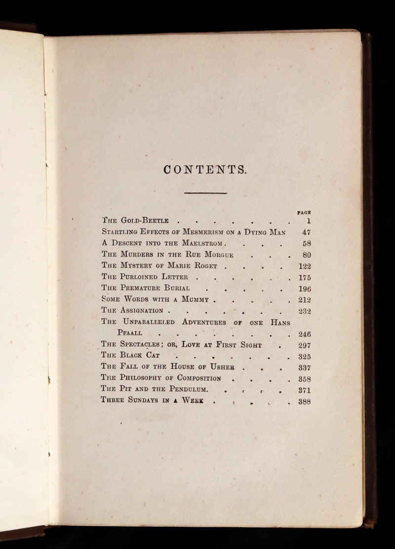 1878 Scarce Book - Edgar Allan POE Tales of Mystery, Imagination, and Humour. Illustrated.