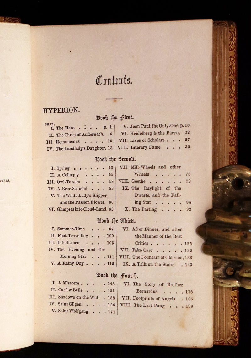 1857 Rare Victorian Book - The Prose Works of Longfellow Illustrated by Sir John Gilbert.