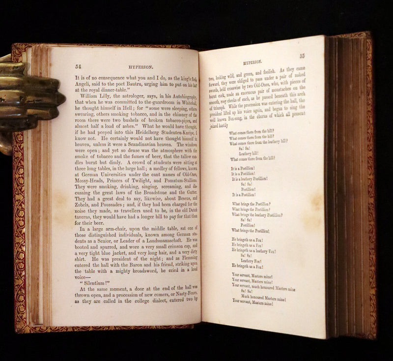 1857 Rare Victorian Book - The Prose Works of Longfellow Illustrated by Sir John Gilbert.