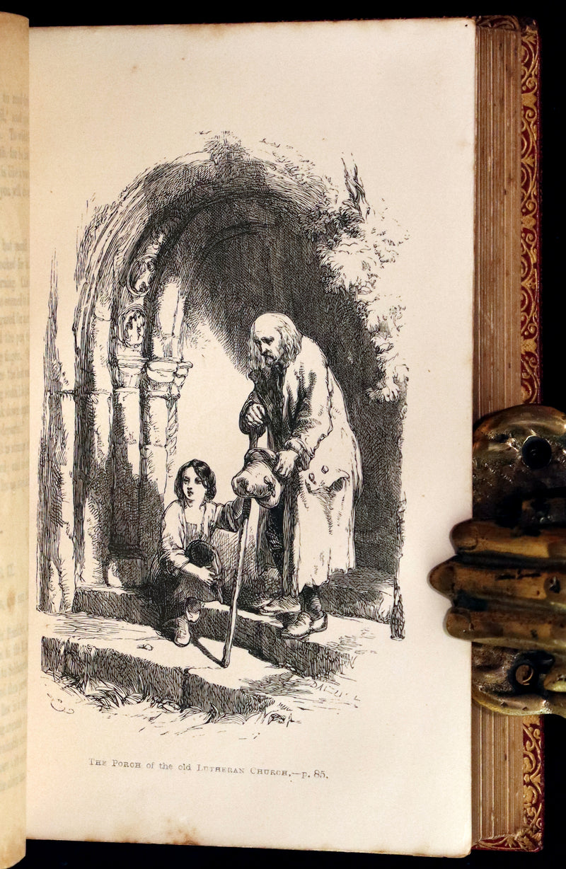 1857 Rare Victorian Book - The Prose Works of Longfellow Illustrated by Sir John Gilbert.