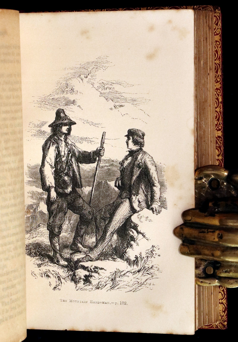 1857 Rare Victorian Book - The Prose Works of Longfellow Illustrated by Sir John Gilbert.