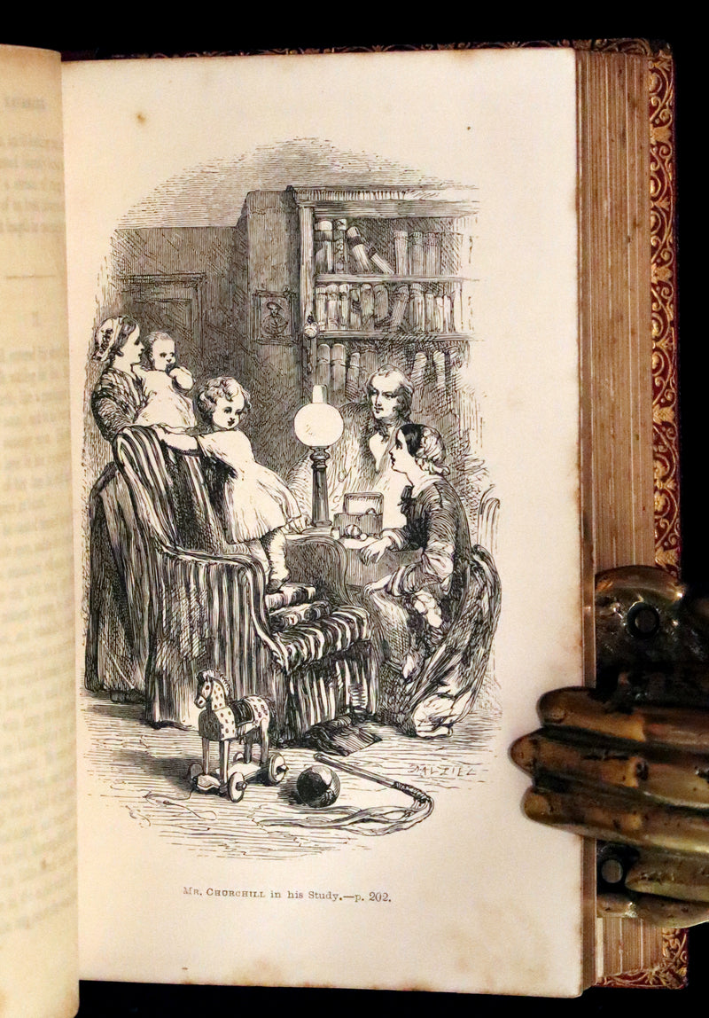 1857 Rare Victorian Book - The Prose Works of Longfellow Illustrated by Sir John Gilbert.