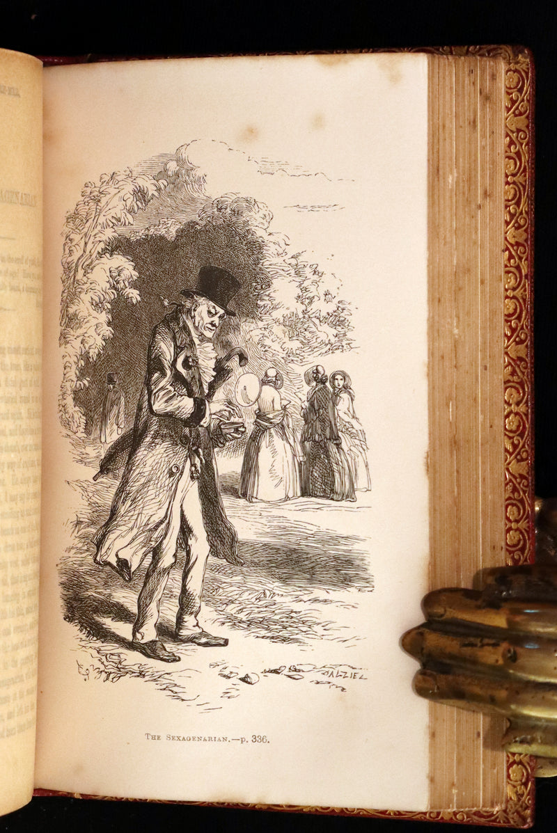 1857 Rare Victorian Book - The Prose Works of Longfellow Illustrated by Sir John Gilbert.