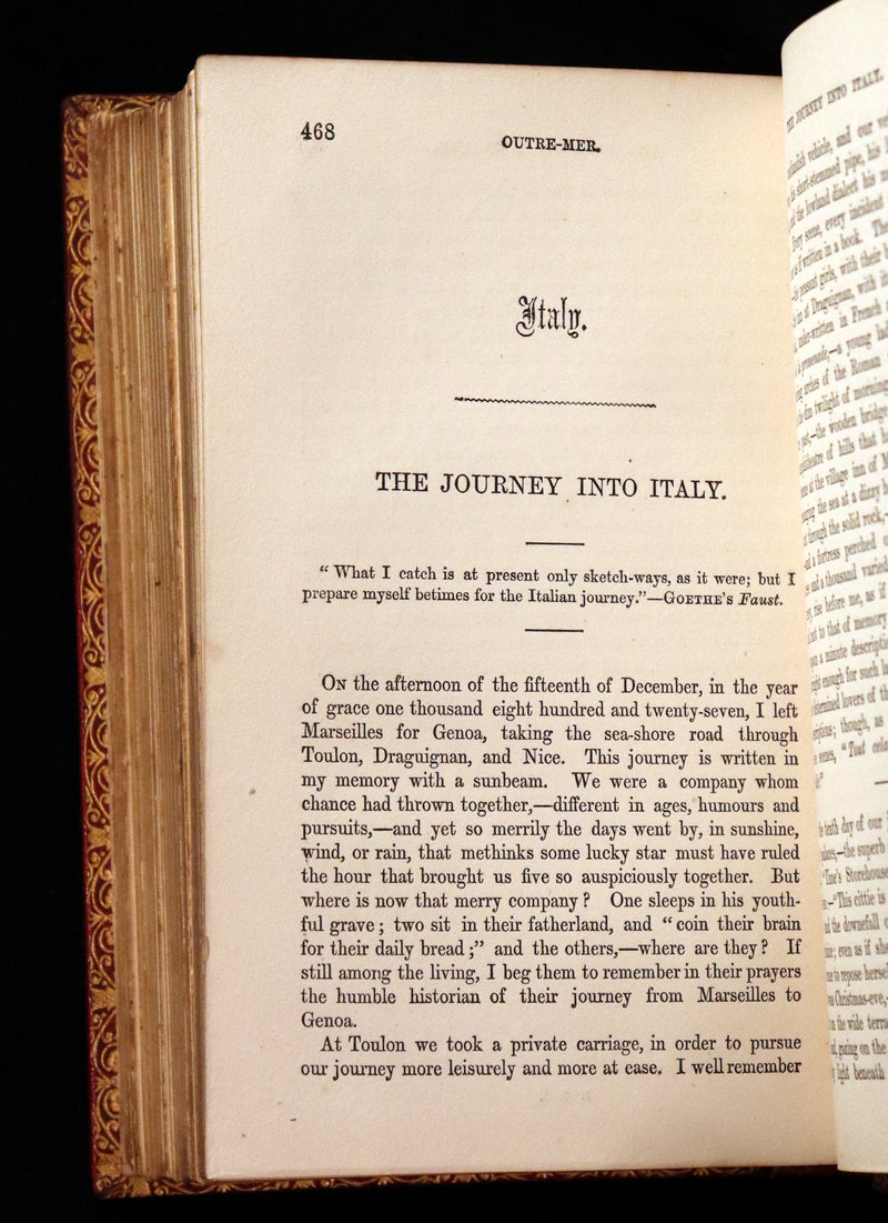 1857 Rare Victorian Book - The Prose Works of Longfellow Illustrated by Sir John Gilbert.