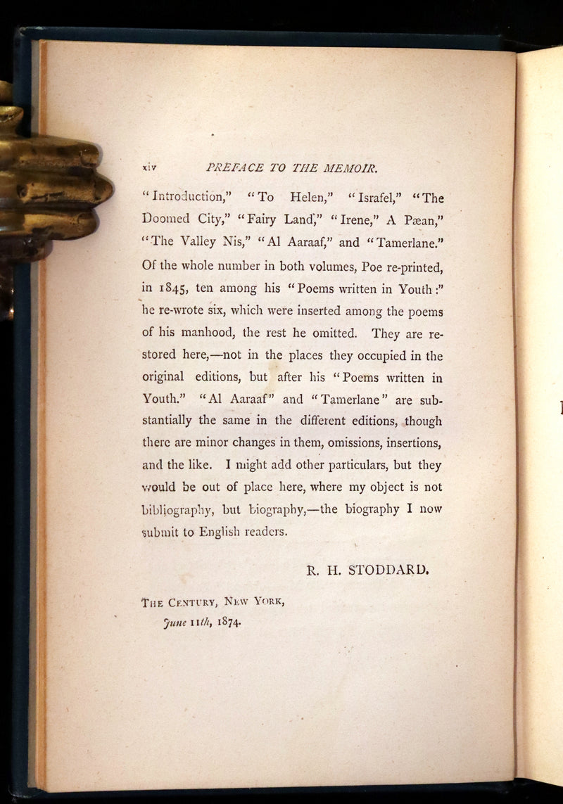 1880 Rare Book - Complete Poems by Edgar Allan POE (The Raven, Lenore, Ulalume, ...).