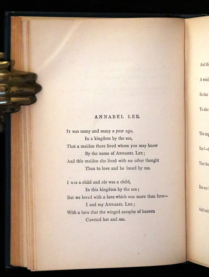 1880 Rare Book - Complete Poems by Edgar Allan POE (The Raven, Lenore, Ulalume, ...).