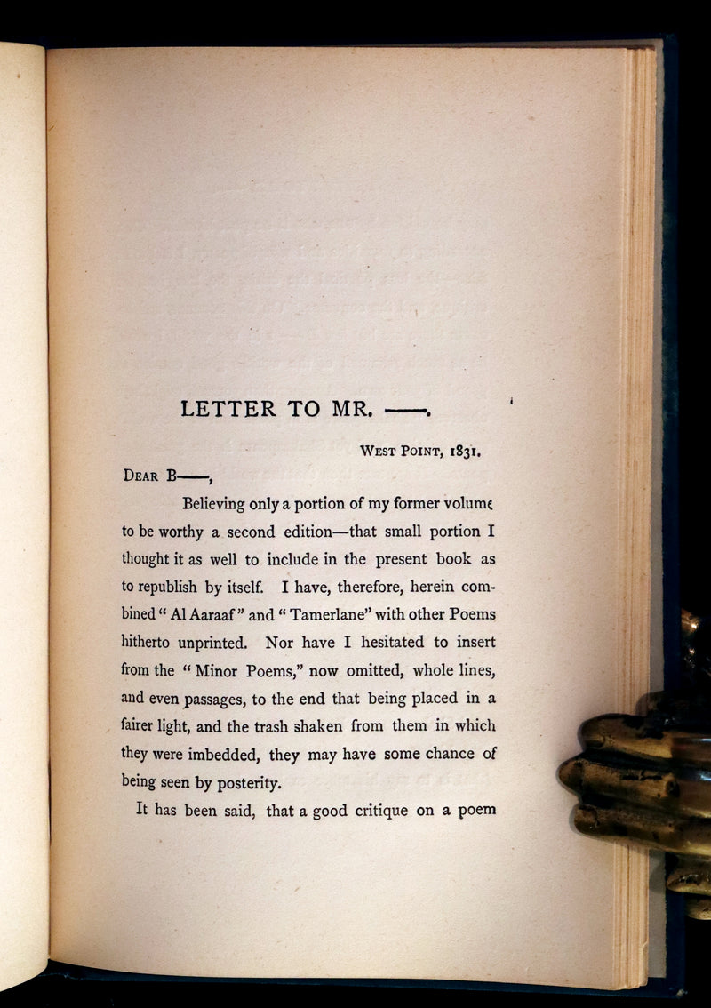 1880 Rare Book - Complete Poems by Edgar Allan POE (The Raven, Lenore, Ulalume, ...).
