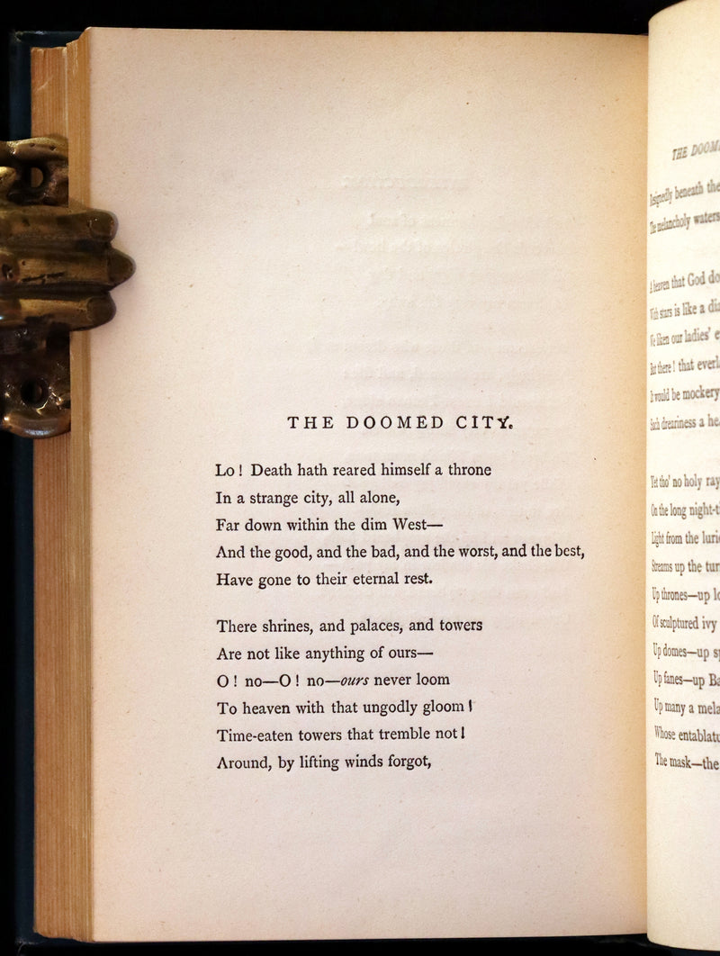 1880 Rare Book - Complete Poems by Edgar Allan POE (The Raven, Lenore, Ulalume, ...).