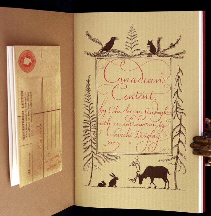 2009 Rare Signed Book - Canadian Content by Charles Van Sandwyk.