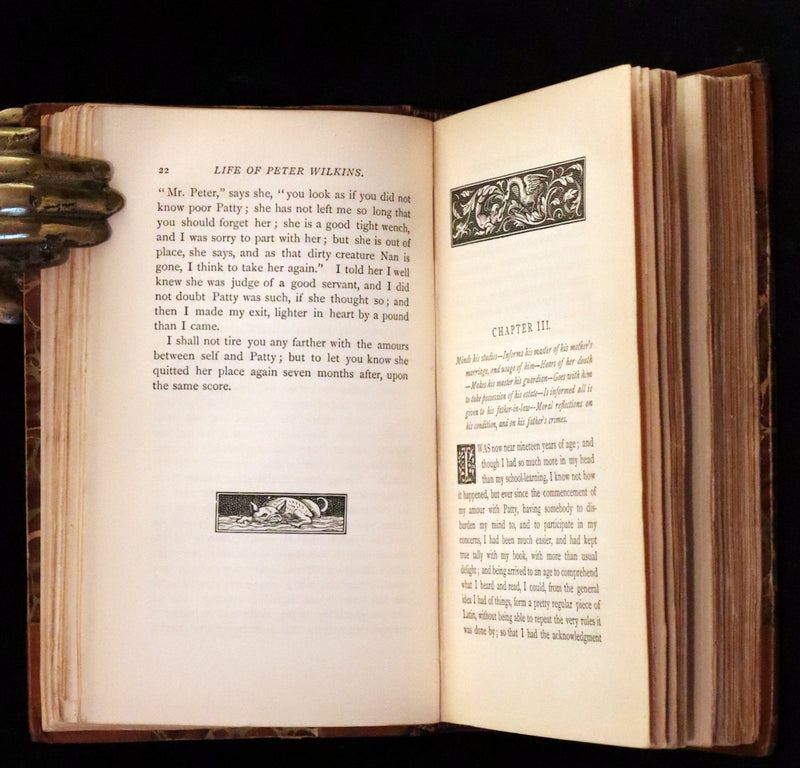 1884 Rare Book set - THE LIFE & ADVENTURES OF PETER WILKINS, Utopian & Early Science Fiction Masterpiece.