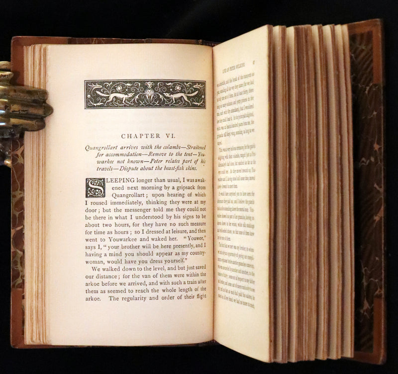 1884 Rare Book set - THE LIFE & ADVENTURES OF PETER WILKINS, Utopian & Early Science Fiction Masterpiece.